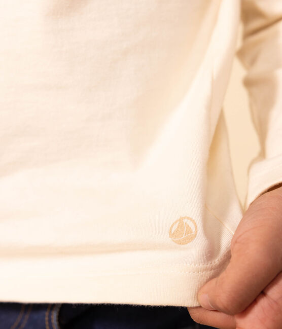 T-shirt met lange mouwen uit katoen voor meisjes/jongens wit AVALANCHE/ MULTICO