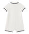 Kort pakje in piquéjersey voor babyjongens wit MARSHMALLOW