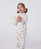 Pyjama bébé en coton avec col pétale fruits blanc MARSHMALLOW/blanc MULTICO