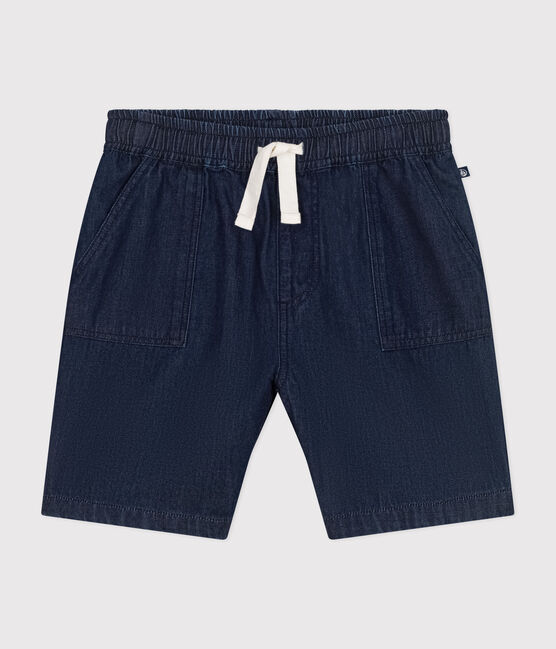 Meisjesshort van lichte spijkerstof blauw DENIM