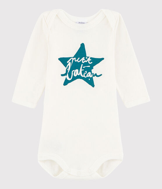 Body manches longues bébé fille-garçon blanc MARSHMALLOW