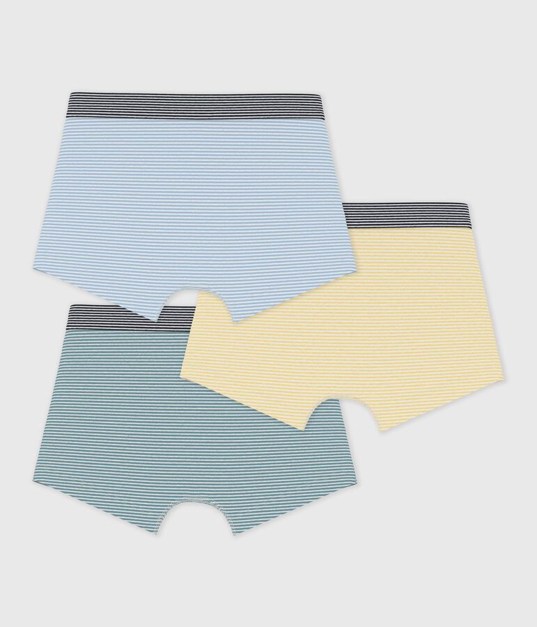 Lot de boxers enfant en coton &agrave; rayures multicouleur