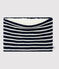 Snood voor jongens-meisjes blauw SMOKING/wit MARSHMALLOW