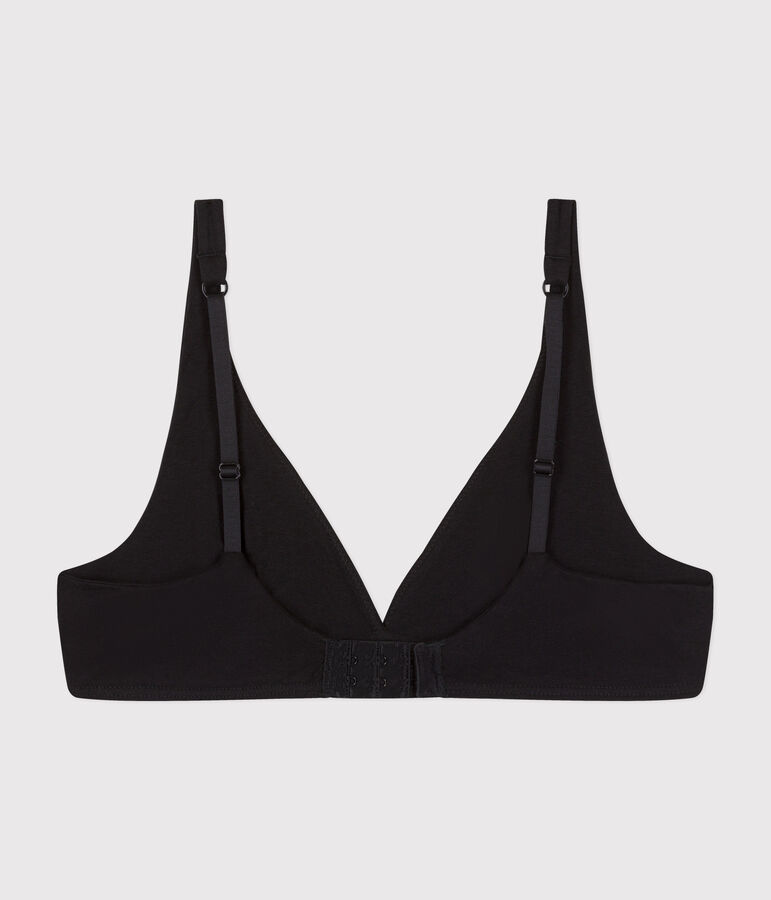 Soutien-gorge en coton et &eacute;lasthanne femme noir