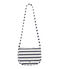 Gestreepte schoudertas voor meisjes wit MARSHMALLOW/blauw SMOKING
