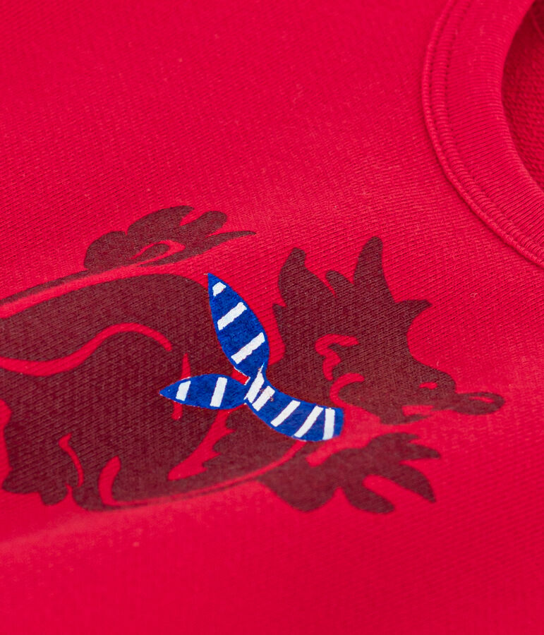 Sweatshirt van molton voor baby's rood CORRIDA