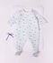 Babypyjama in tubic met vosjesprint wit/multicouleur