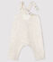 Salopette longue bébé en tubique beige MONTELIMAR CHINE