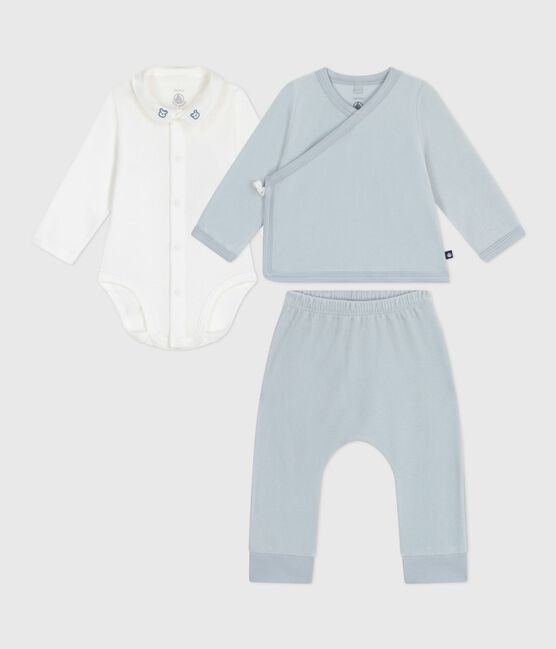 Ensemble cadeau bébé 2 pièces en velours et body brodé ours CO2