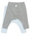 Lot de deux leggings bébé mixte en côte 1x1 grattée unie variante 1