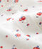 Pyjama in geruwd 1x1 geribd katoen met dessin voor babymeisjes wit MARSHMALLOW/wit MULTICO