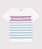 T-shirt in katoen voor jongens/meisjes wit MARSHMALLOW