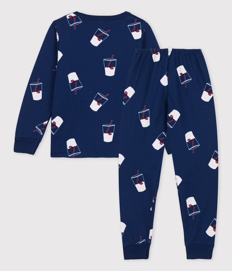 Kinderpijama in biokatoen Tajinebanane x Petit Bateau blauw/multicouleur