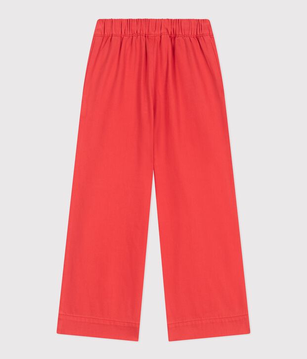Pantalon enfant en denim rouge