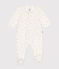 Babypyjama van velours wit MARSHMALLOW/wit MULTICO