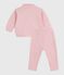 Babysetje - Sweatshirt en broekje in effen katoen roze JOLI