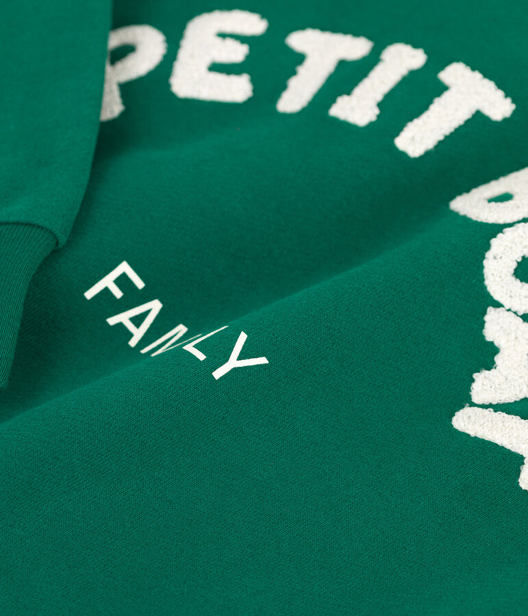 Sweater in molton voor meisjes/jongens groen