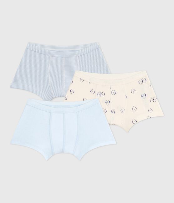 Lot de boxers enfant en coton à ceinture colletée imprimé variante 1