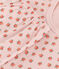Pyjama manches courtes petite fille en coton rose SALINE/blanc MULTICO