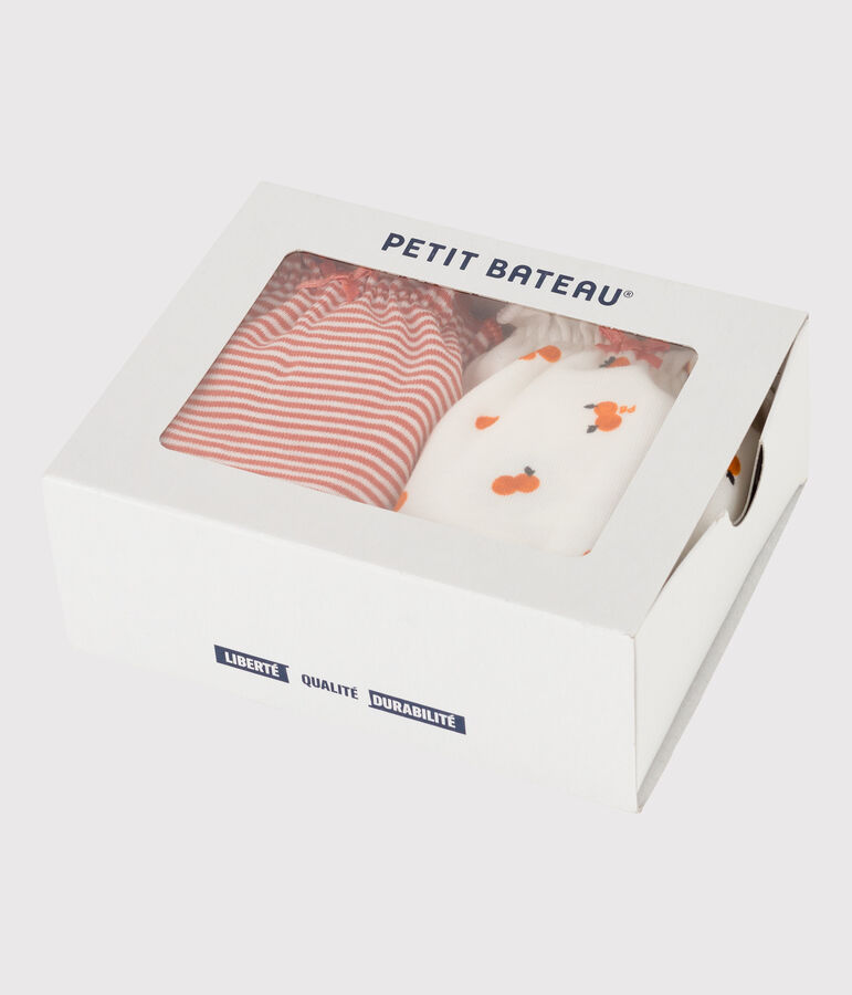 Set van 2 damesslips met ruches in zacht katoen multicouleur