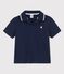 Polo met korte mouwen in jersey voor jongens blauw SMOKING