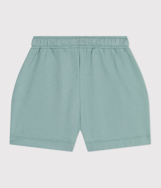 Short enfant en coton uni vert PAUL