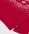 Pull b&eacute;b&eacute; en laine et coton &agrave; motifs jacquard rouge/multicouleur