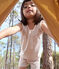 Katoenen pyjamashort met bloemenprint voor kinderen MARSHMALLOW/ PANTY