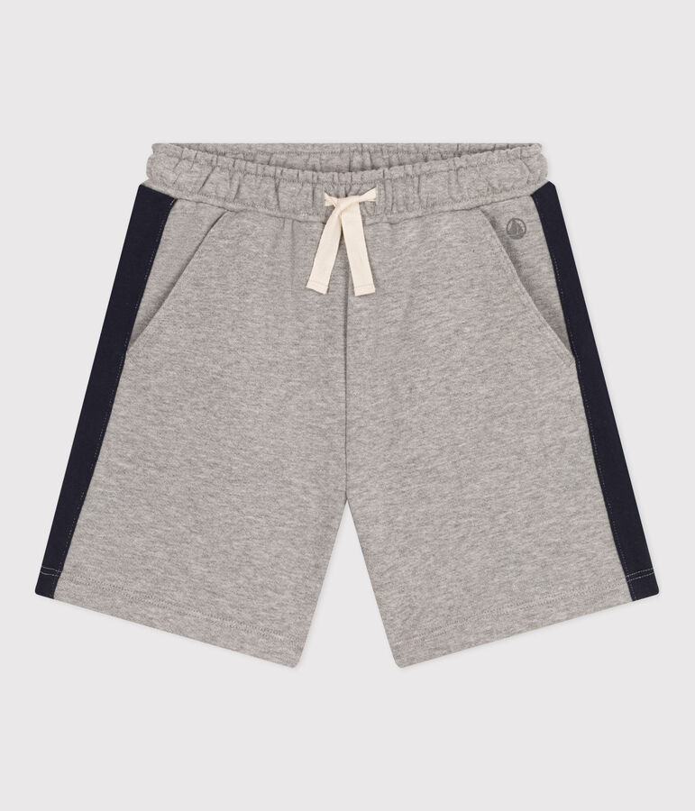 Short en coton enfant gar&ccedil;on gris