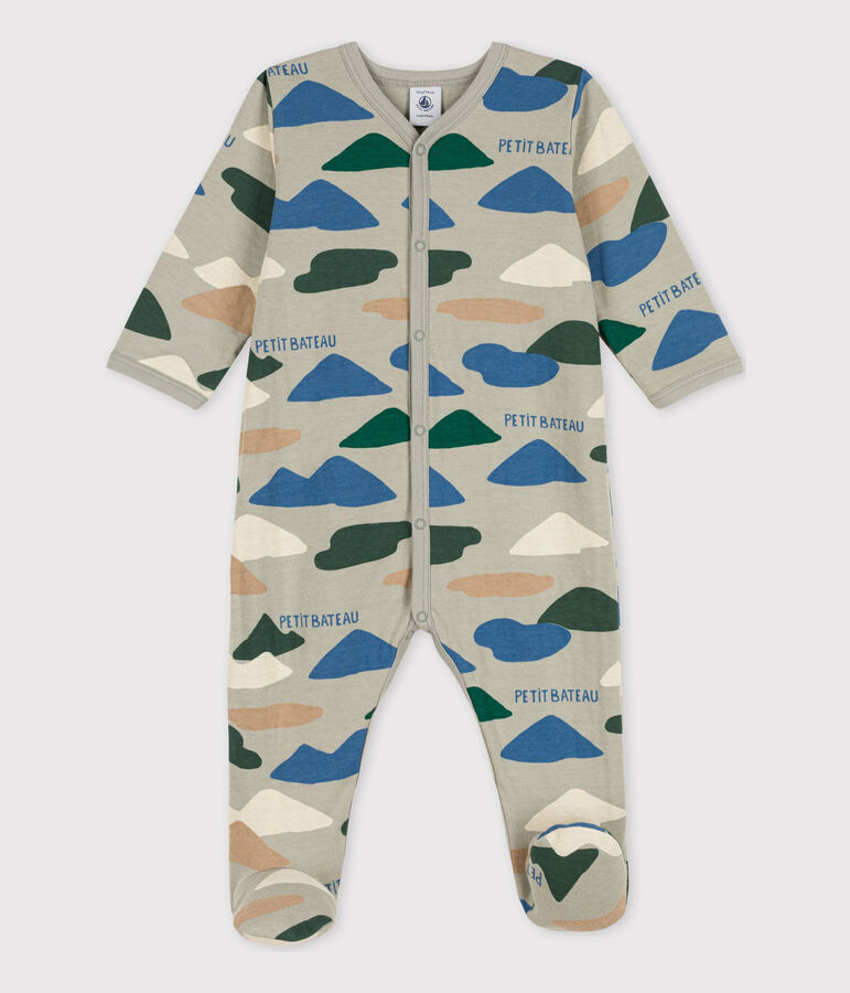 Dors-bien b&eacute;b&eacute; en tubique gris/multicouleur