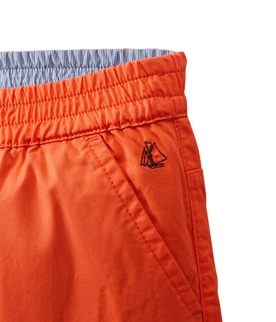 Jongensbroek met elastische taille oranje ORIENT