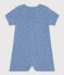 Korte playsuit van katoen voor baby's blauw BEACH/ MARSHMALLOW