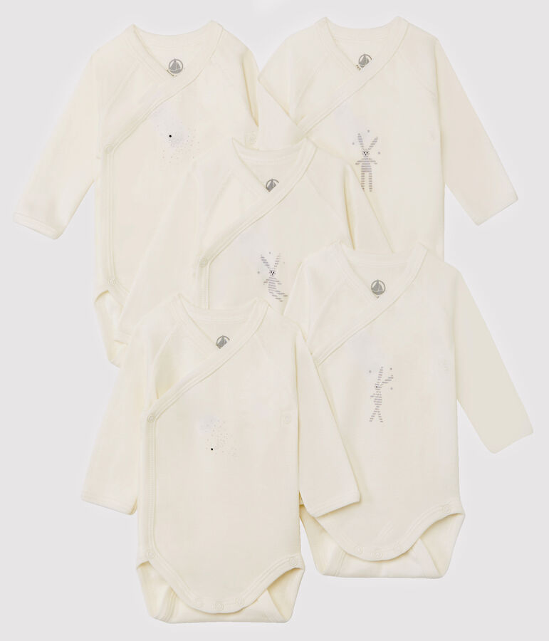 Set van 5 rompertjes pasgeborenen lange mouwen baby multicouleur