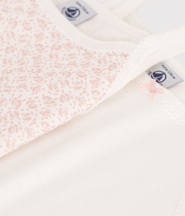 Lot de 2 d&eacute;bardeurs enfant en coton fleuris multicouleur