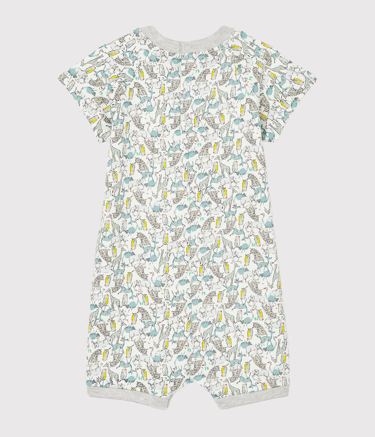 Kort babypakje met print babyjongen wit MARSHMALLOW/wit MULTICO