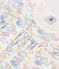 Katoenen pyjamashort met regenboogprint voor kinderen wit MARSHMALLOW/wit MULTICO