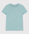Tee-shirt LE DROIT col rond en coton Femme vert BOB