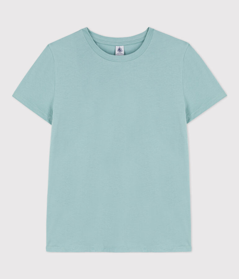 LE DROIT, katoenen T-shirt voor dames met ronde hals groen