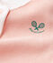 Pyjama van ribstof voor babymeisjes roze ROSAKO/wit MARSHMALLOW CN