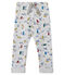 Broek van molton met print babyjongen grijs BELUGA/wit MULTICO