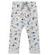 Broek van molton met print babyjongen