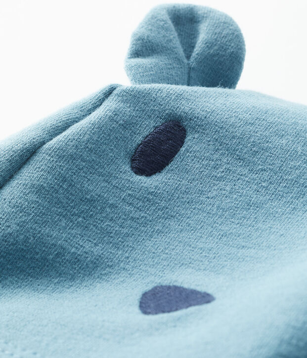 Bonnet b&eacute;b&eacute; mixte en molleton &eacute;lasthanne bleu