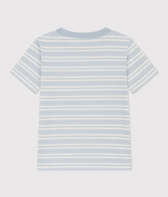 Gestreept katoenen T-shirt voor jongens GOMME/ MARSHMALLOW