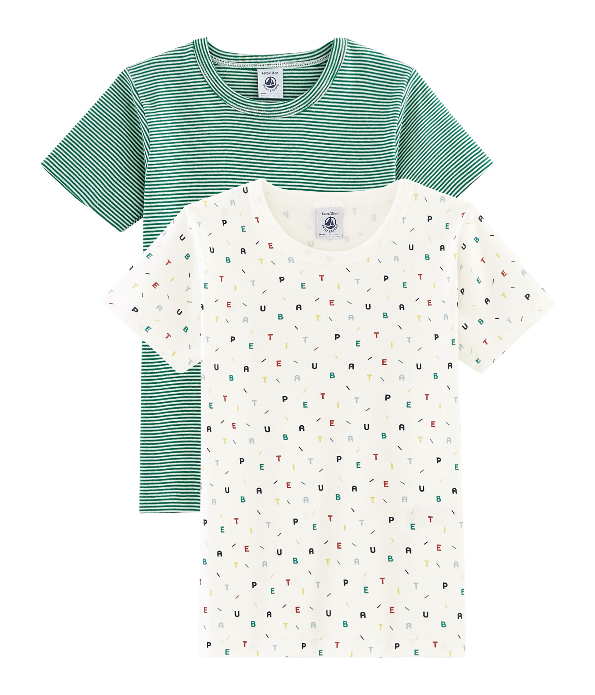 Kinderen Jongenskleding Hemdjes en T-shirts Overige Petit Bateau Overige 2 t-shirt 