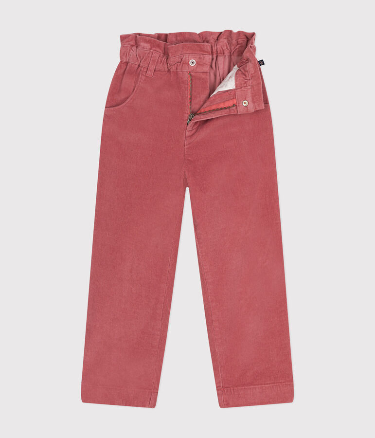 Fluwelen broek voor meisjes roze ROSEWOOD
