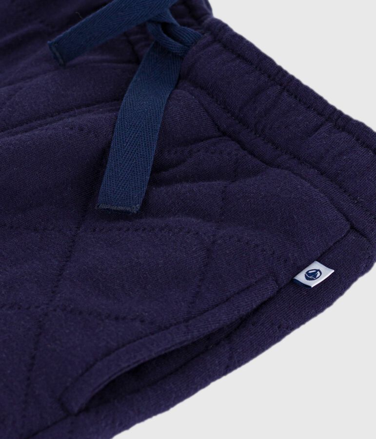 Pantalon de jogging enfant en coton uni bleu