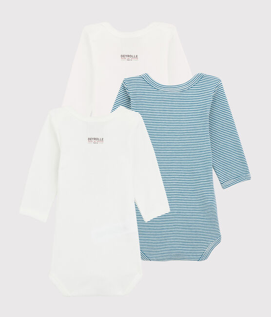 Set van 3 Petit Bateau x Deyrolle bodysuits met lange mouwen voor baby's variante 1