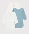 Set van 3 Petit Bateau x Deyrolle bodysuits met lange mouwen voor baby's variante 1