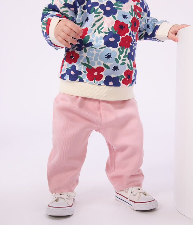 Soepelvallende babybroek van effen katoen MARQUISE
