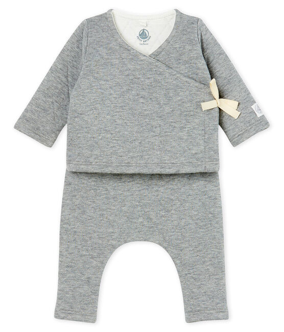 Set van 2 items voor baby's van gewatteerde tubic grijs SUBWAY CHINE CN